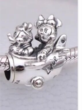 Pandora Silver Kids Airplane Charm with Playful Characters